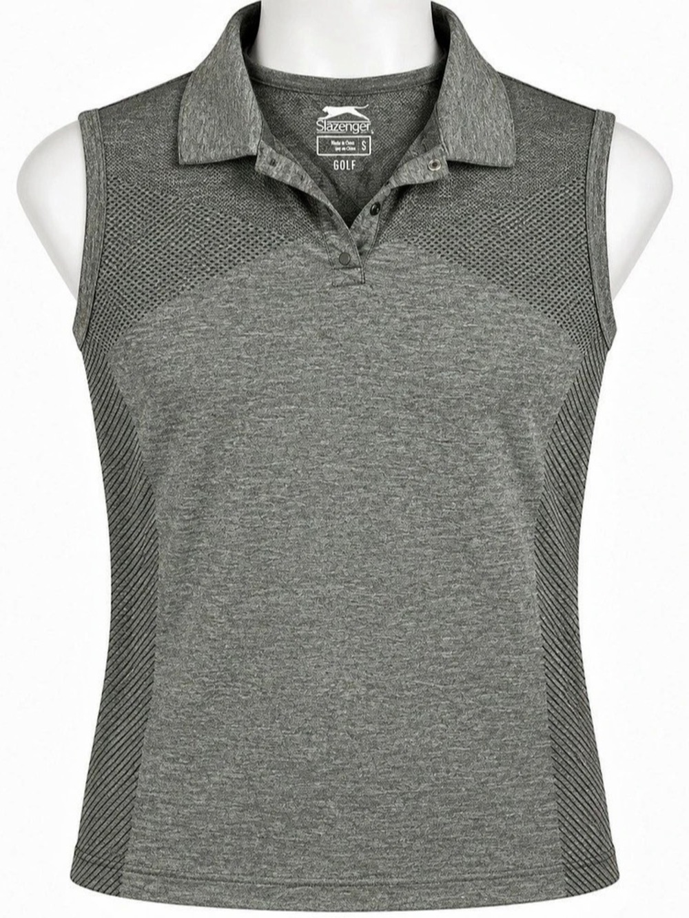 Slazenger Golf sleeveless polo in Gray Small